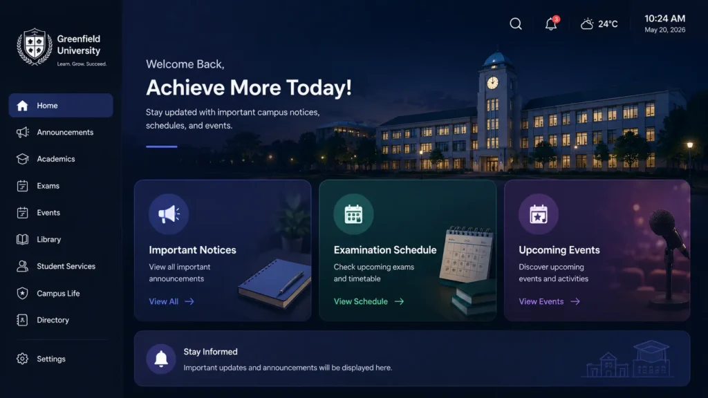IPTV software ui for education institutions