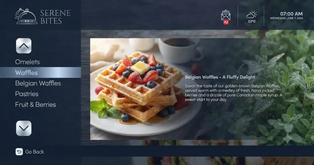 IPTV software ui for hotels